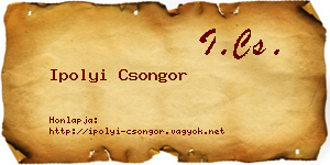 Ipolyi Csongor névjegykártya