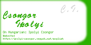 csongor ipolyi business card
